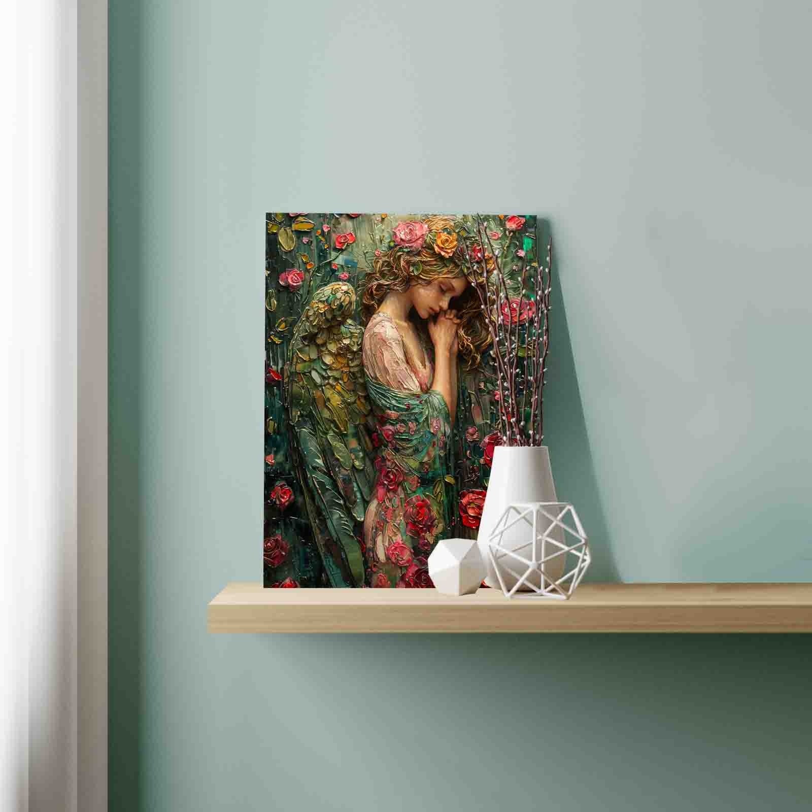 tucocoo-paint-by-numbers-serene-angel-with-roses-malbild-40x50 image 3