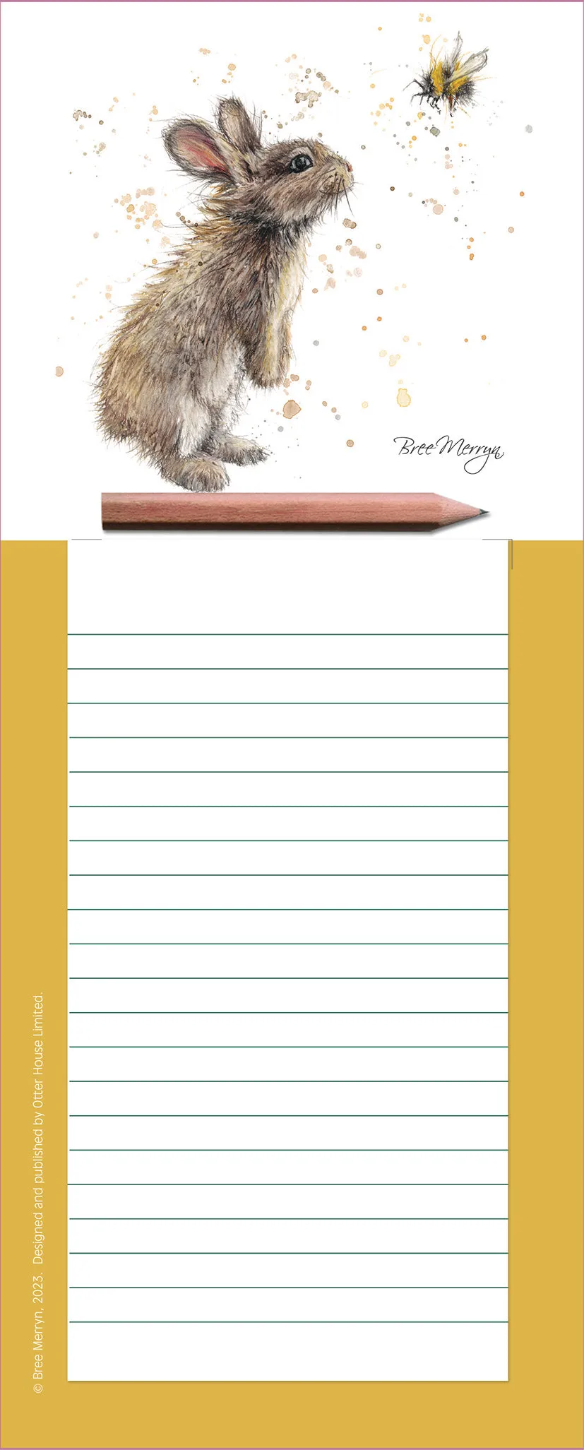 otter-house-bugsy-bumble-magnet-notizblock-mit-stift image 1