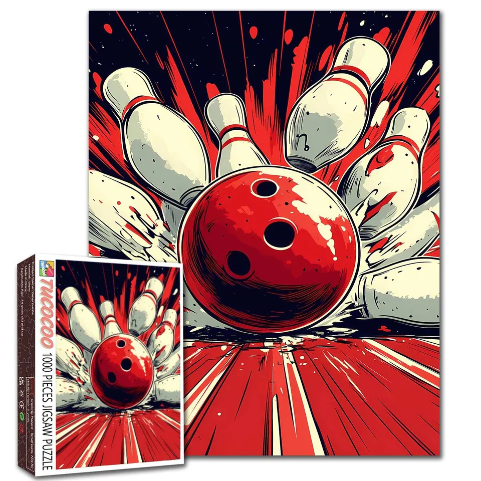 tucocoo-bowling-strike-explosion-puzzle-1000-teile-retro image 1