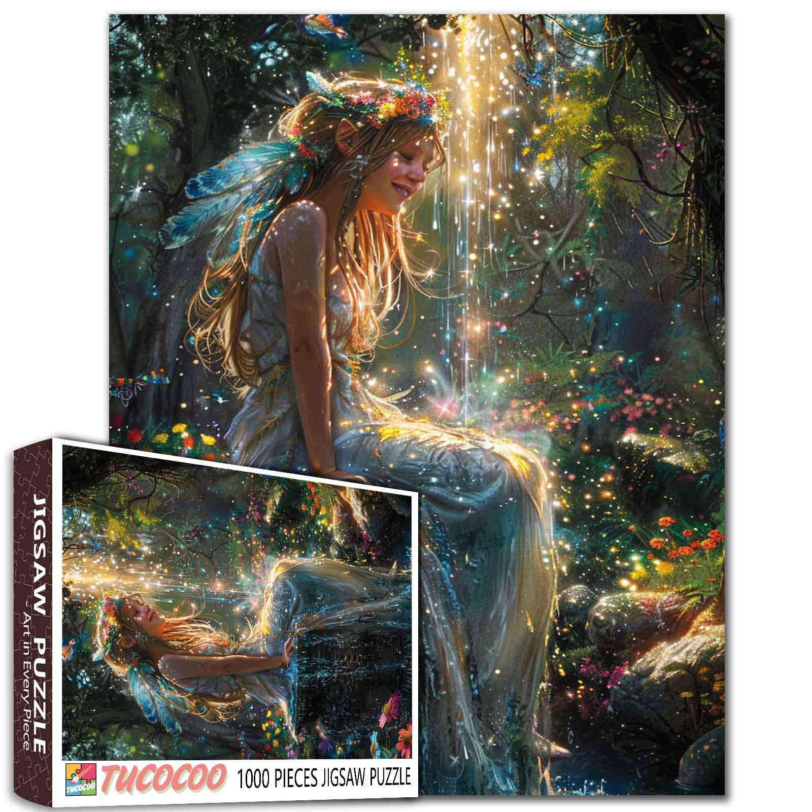 tucocoo-angels-in-forest-puzzle-1000-teile-fee-wald image 1
