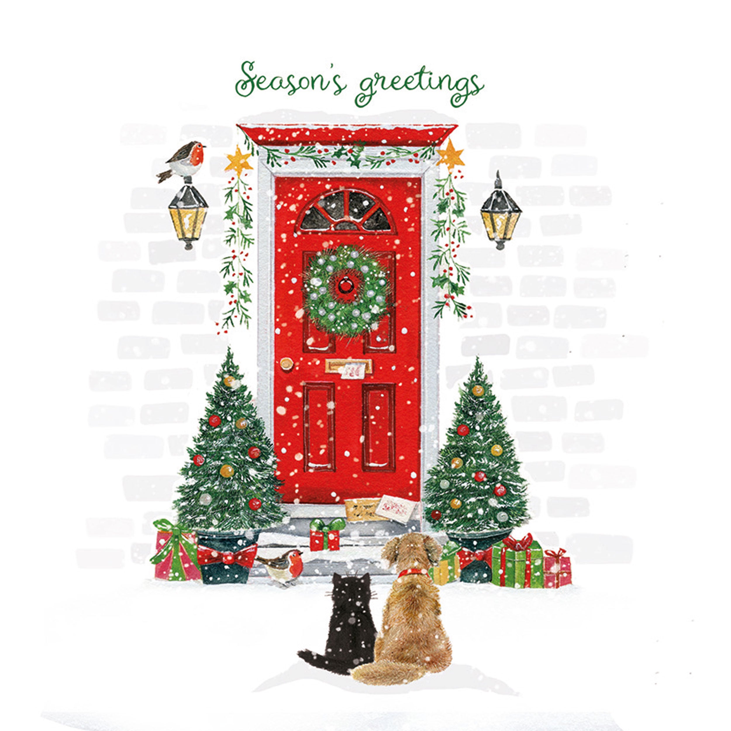otter-house-waiting-on-the-doorstep-weihnachtskarten-10er image 2