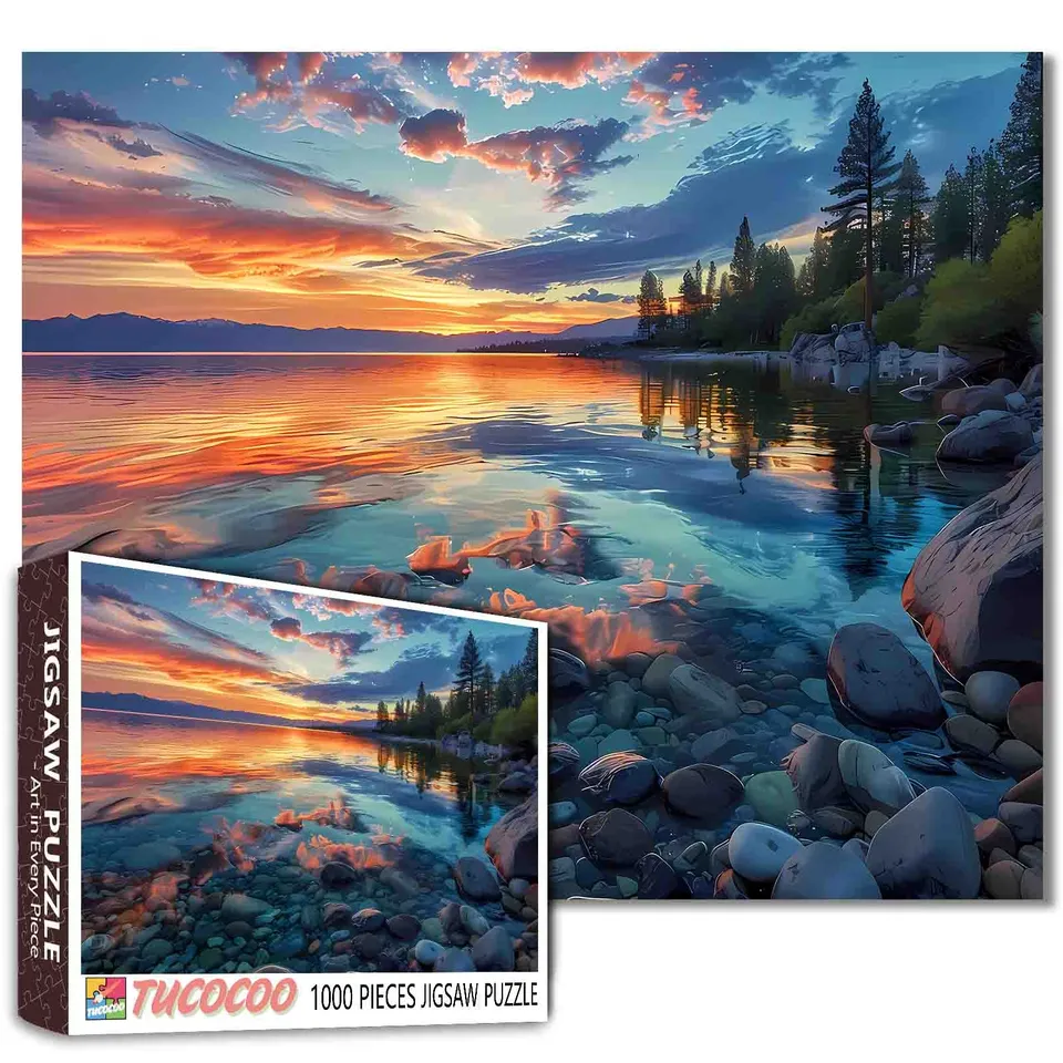 tucocoo-sunset-lake-reflection-puzzle-1000-teile-landschaft image 1