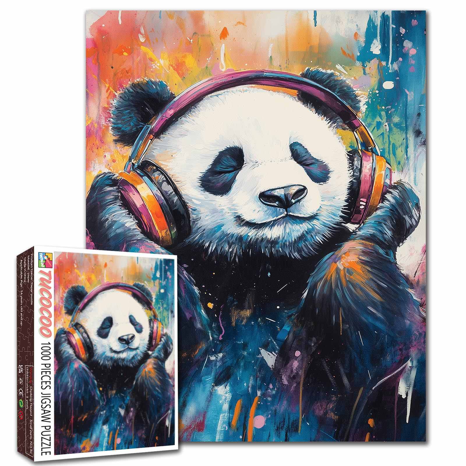 tucocoo-jigsaw-puzzles-panda-1000-teile-puzzle-musik-graffiti image 1