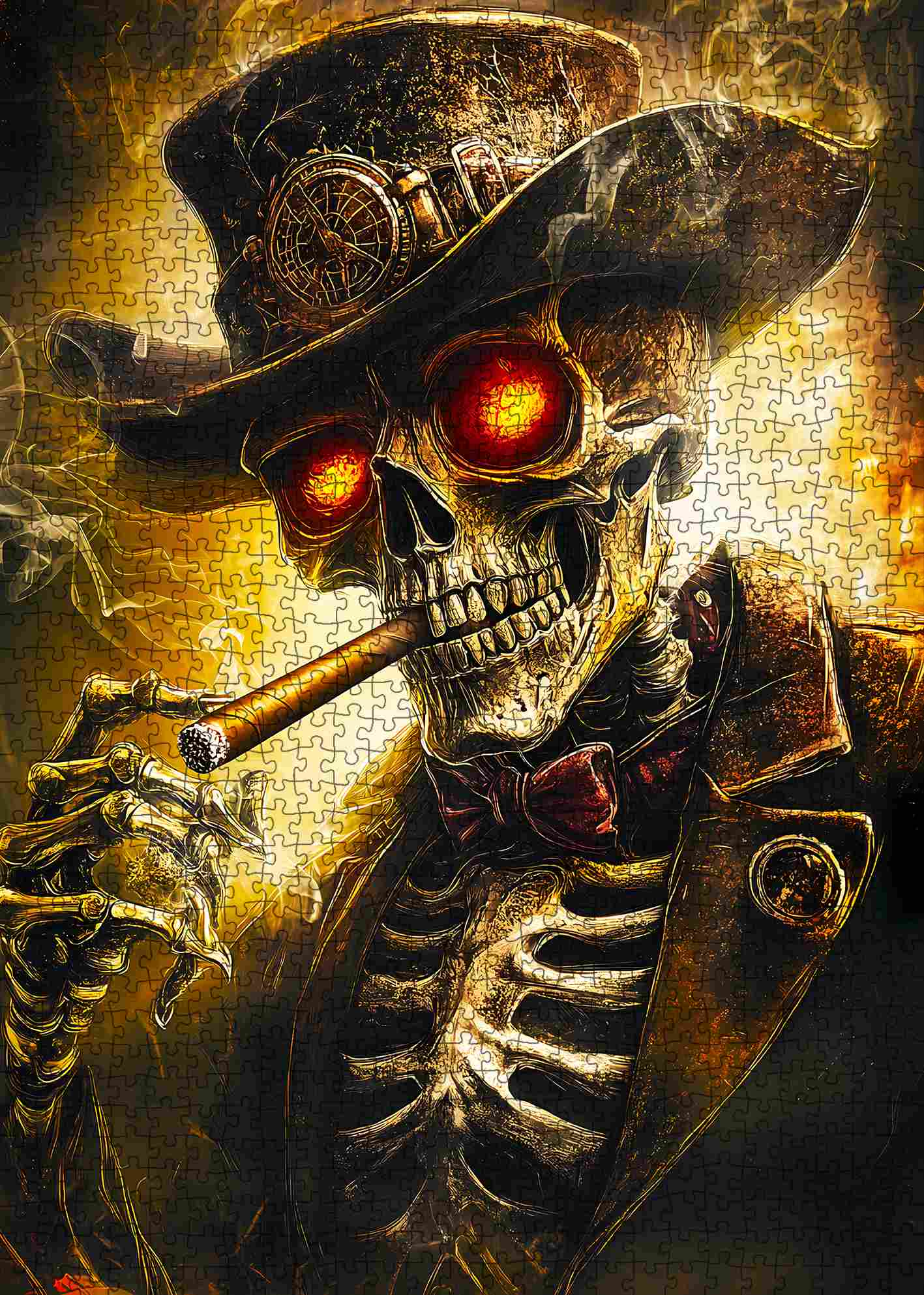 tucocoo-steampunk-skull-gentleman-puzzle-1000-teile image 2