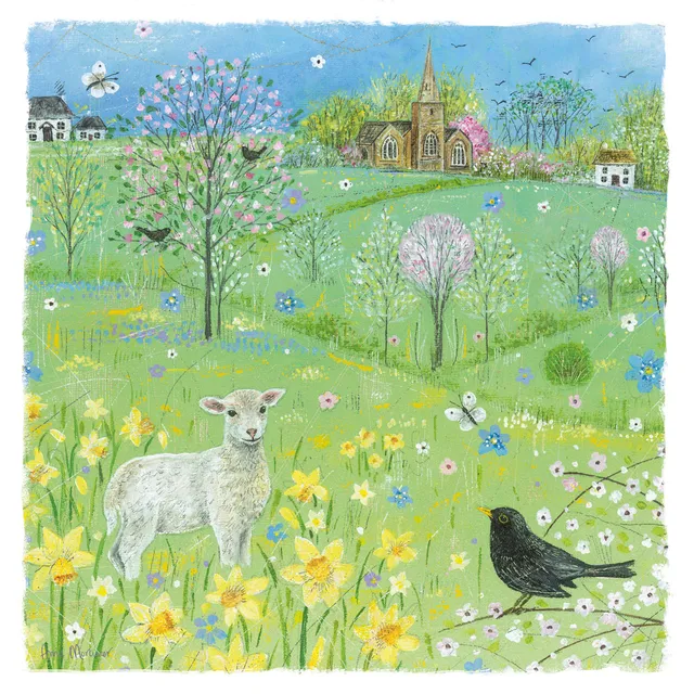 otter-house-greetings-cards-osterkarte-spring-scene image 1