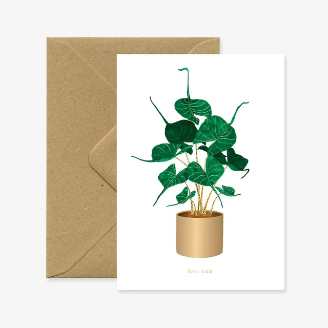 all-the-ways-to-say-alocasia-gru-karte-a6-pflanze-gold image 1