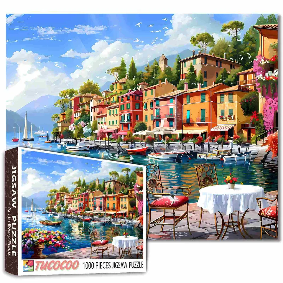 tucocoo-italy-harbor-puzzle-1000-teile-italien-hafen image 1
