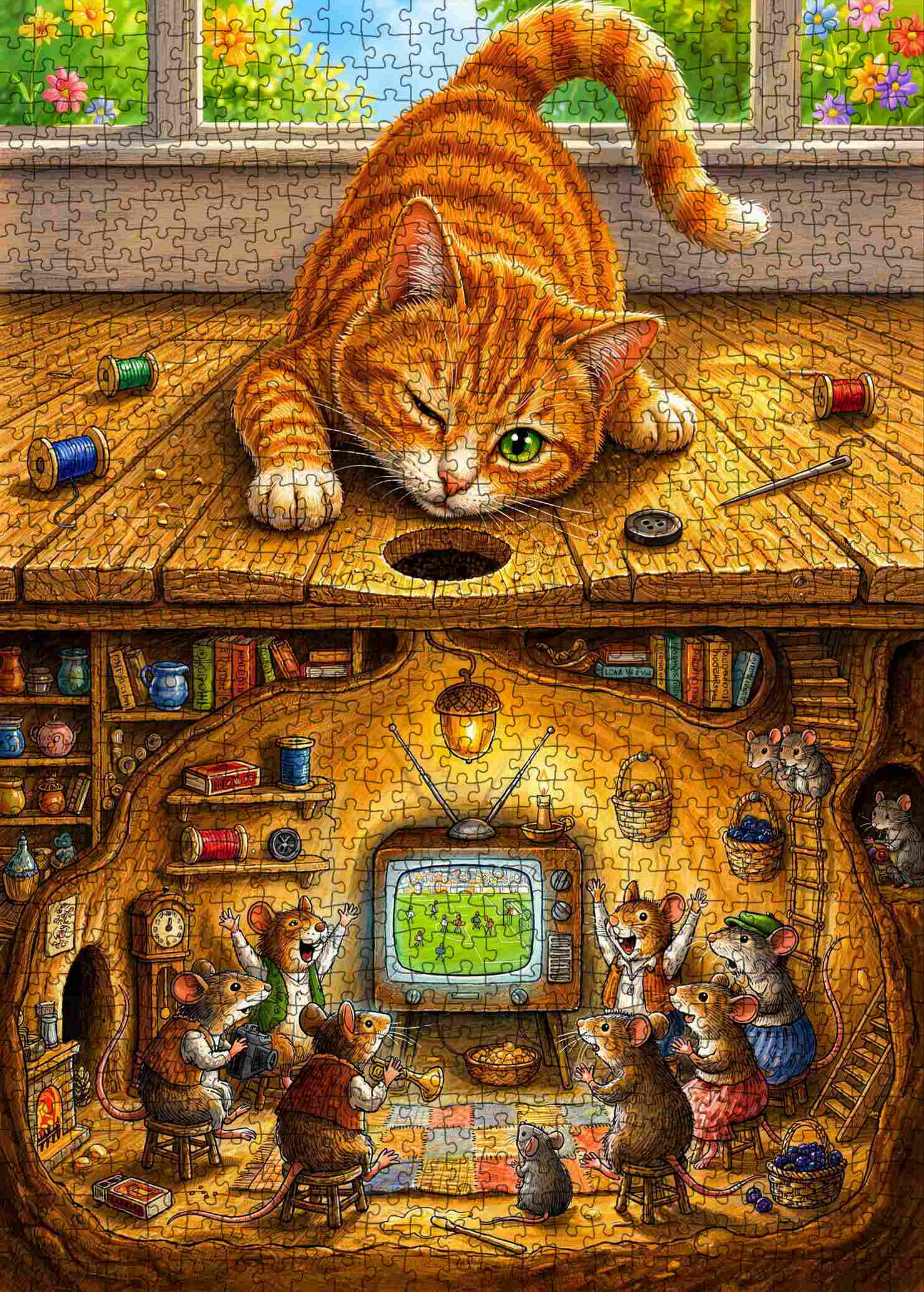 tucocoo-mischievous-cat-mouse-hideaway-adventure-puzzle-1000-teile image 2