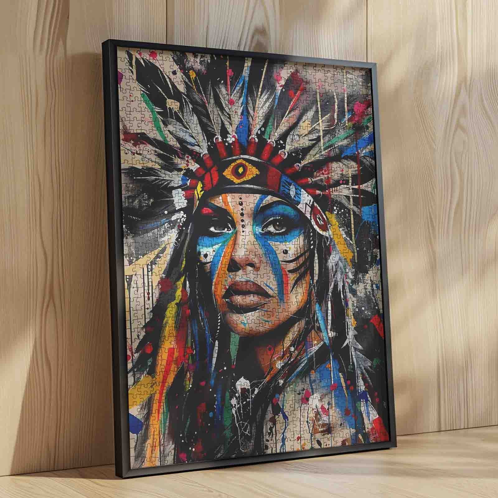 tucocoo-vivid-tribal-warrior-puzzle-1000-teile-kriegerin image 4