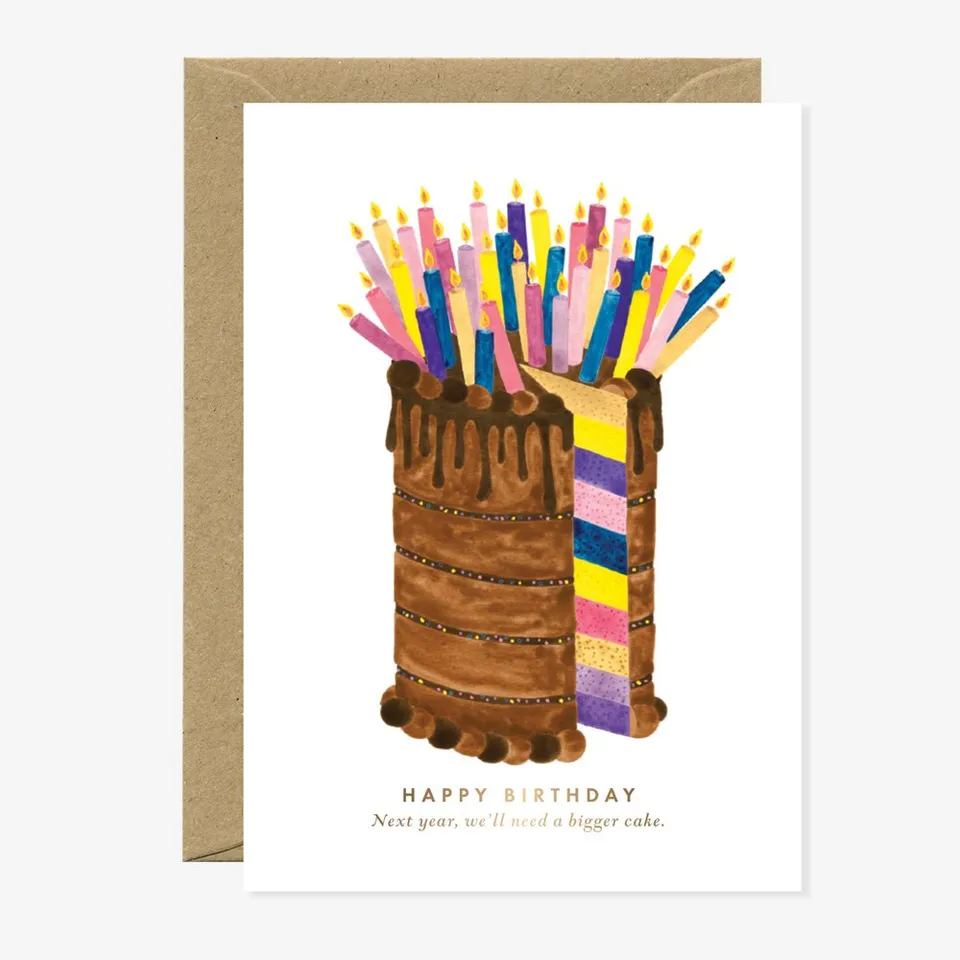 all-the-ways-to-say-bigger-cake-geburtstagskarte-a6-kuchen image 1