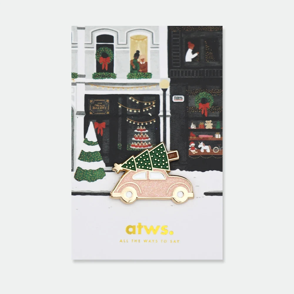all-the-ways-to-say-xmas-car-pin-weihnachten-auto-rosa image 1