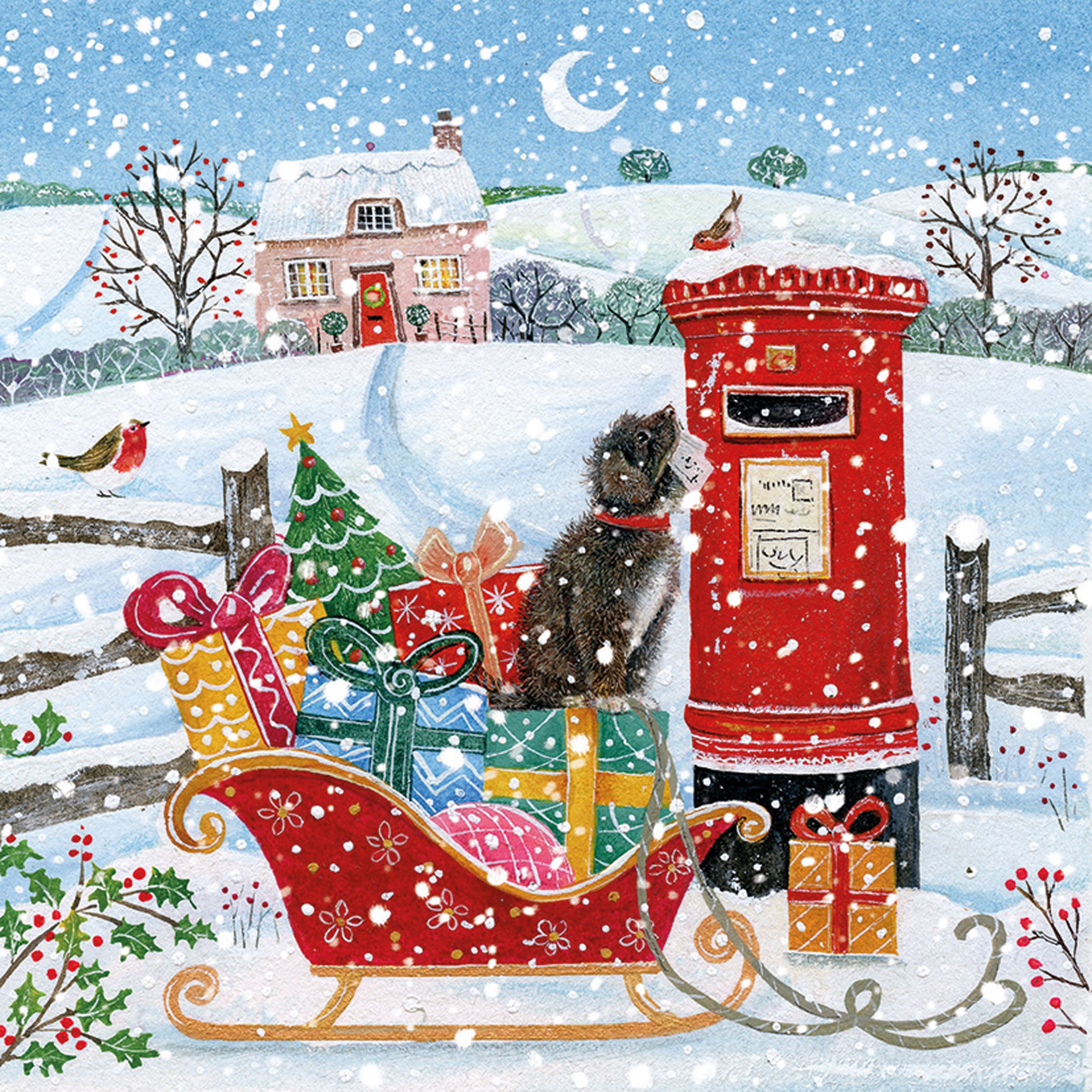 otter-house-posting-time-weihnachtskarten-10er-charity-pack image 2