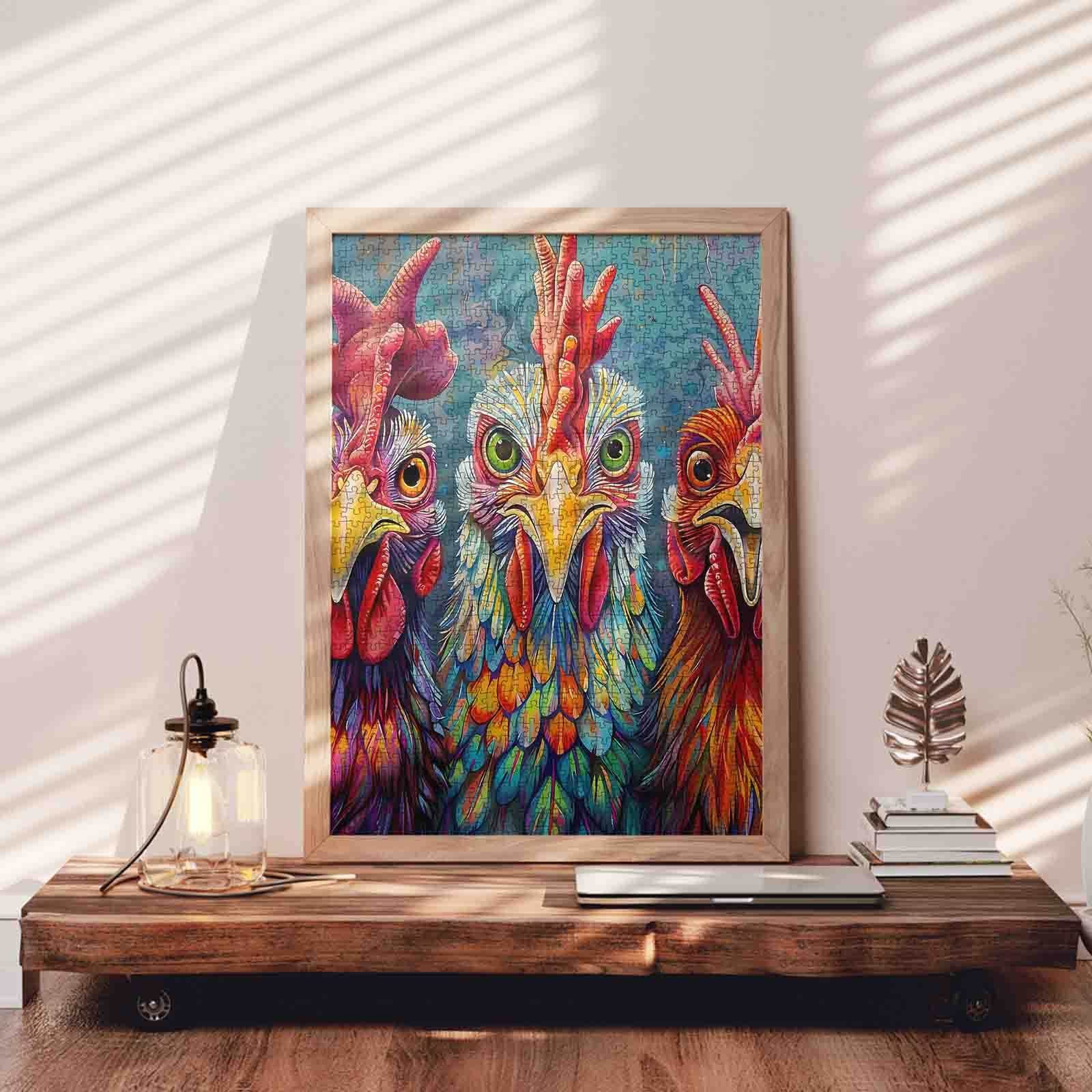 tucocoo-3-colorful-rooster-puzzle-1000-teile-h-hne image 3