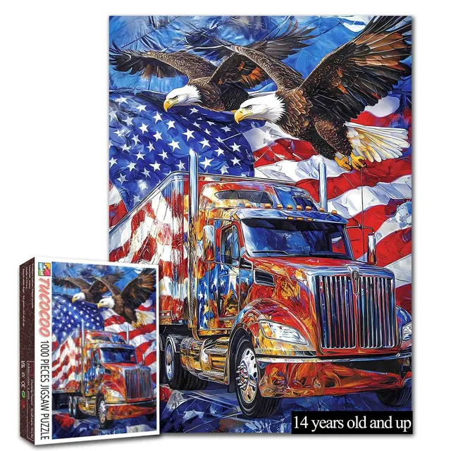 tucocoo-american-eagle-freedom-truck-puzzle-1000-teile-adler image 1