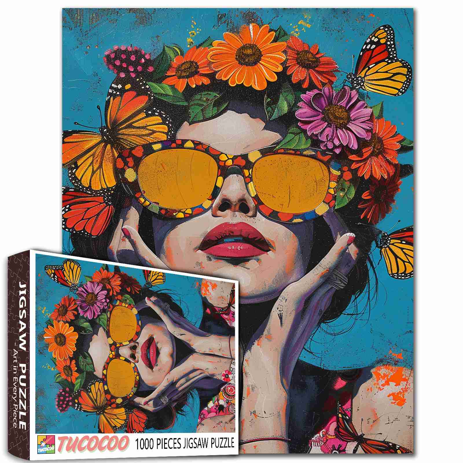 tucocoo-floral-soul-vibes-puzzle-1000-teile-blumenfrau image 1