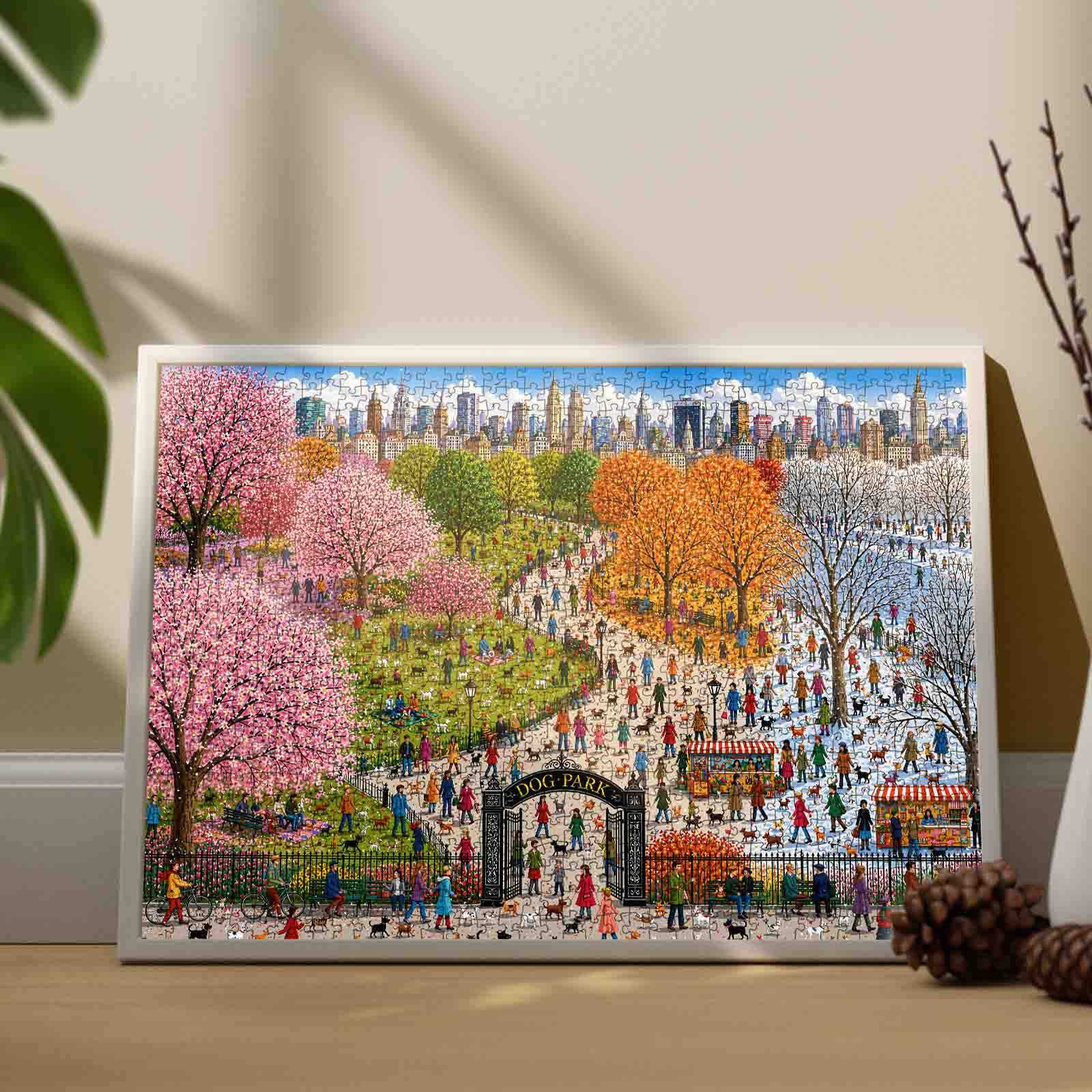 tucocoo-four-seasons-city-dog-park-puzzle-1000-teile-hunde image 3