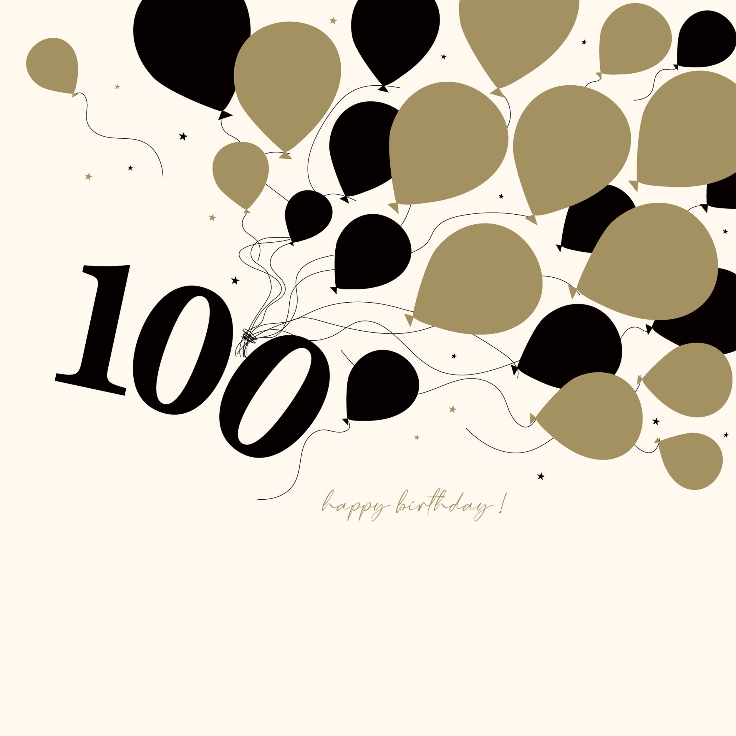 otter-house-age-to-celebrate-100-karte-gold-balloons image 1