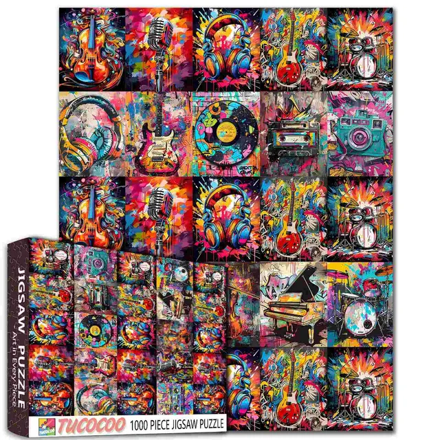 tucocoo-graffiti-music-instruments-puzzle-1000-teile-musik image 1
