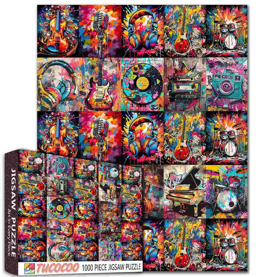 tucocoo-graffiti-music-instruments-puzzle-1000-teile-musik image 1