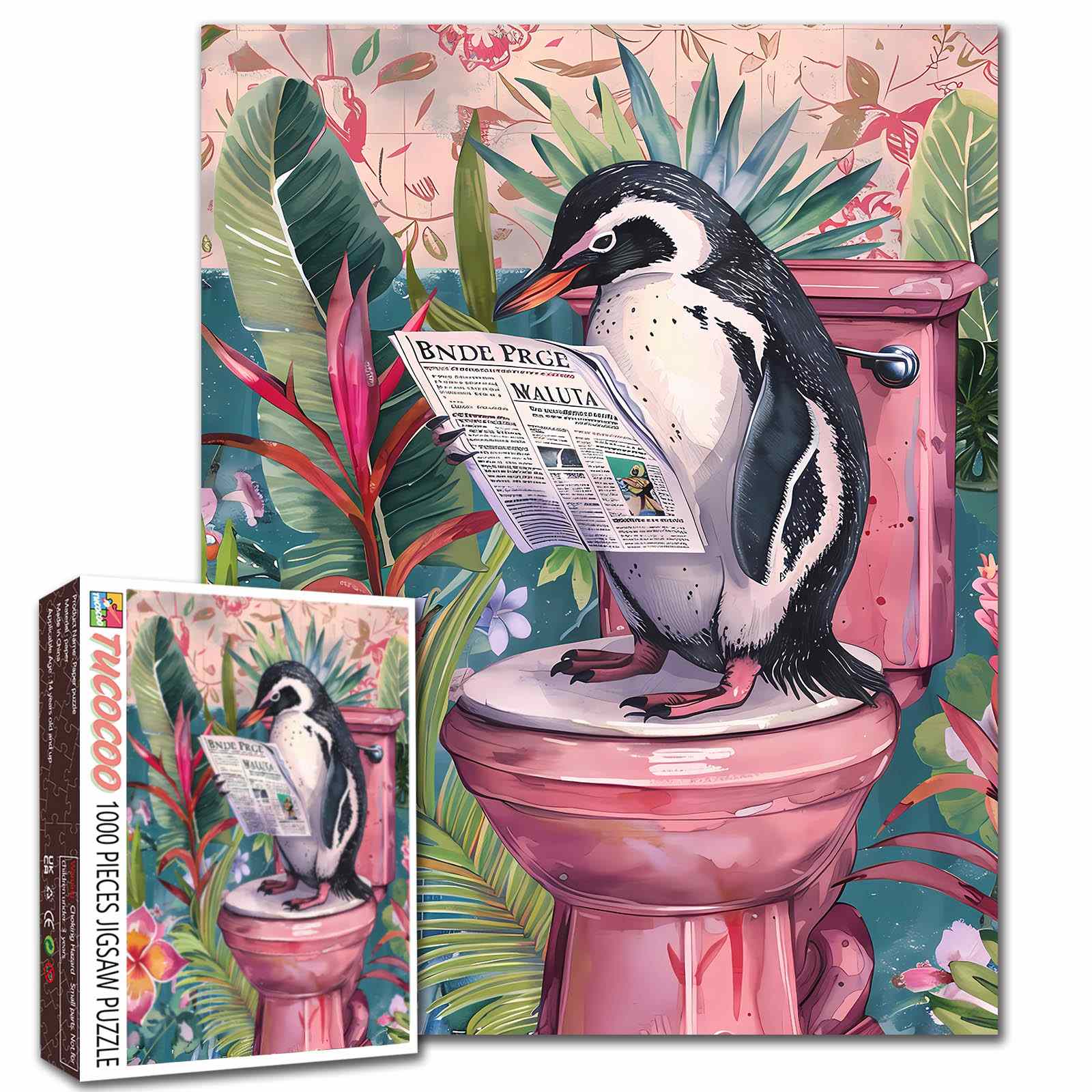 tucocoo-toilet-penguin-news-puzzle-1000-teile-tiere image 1