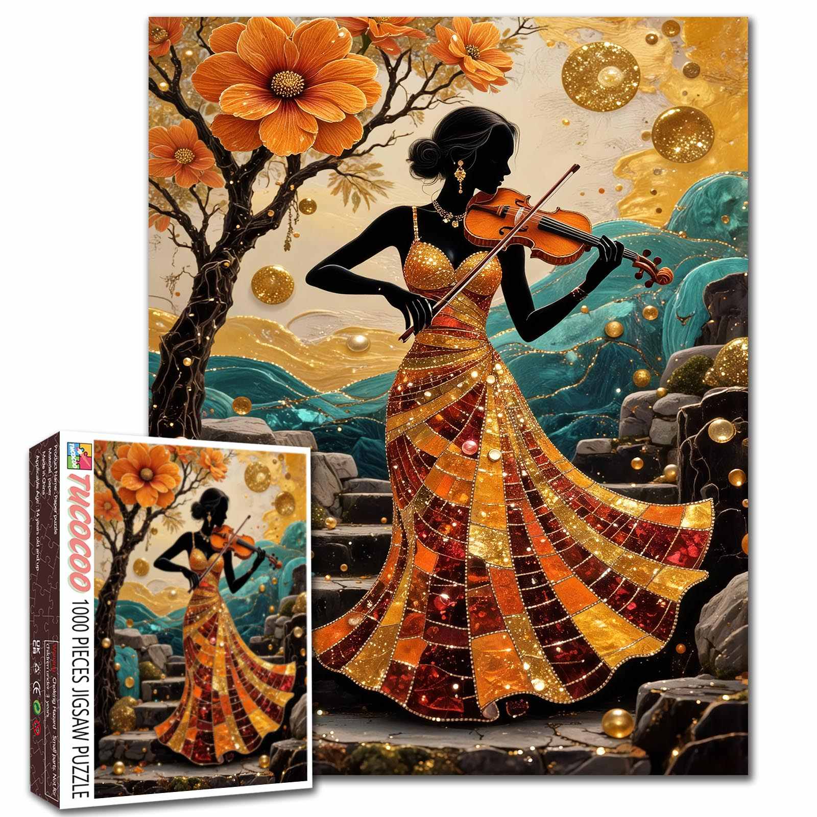 tucocoo-jigsaw-puzzles-golden-autumn-violin-serenade-puzzle-1000-teile image 1