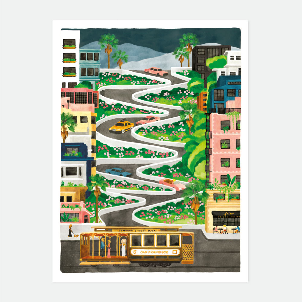 all-the-ways-to-say-lombard-street-poster-san-francisco-50x70 image 1