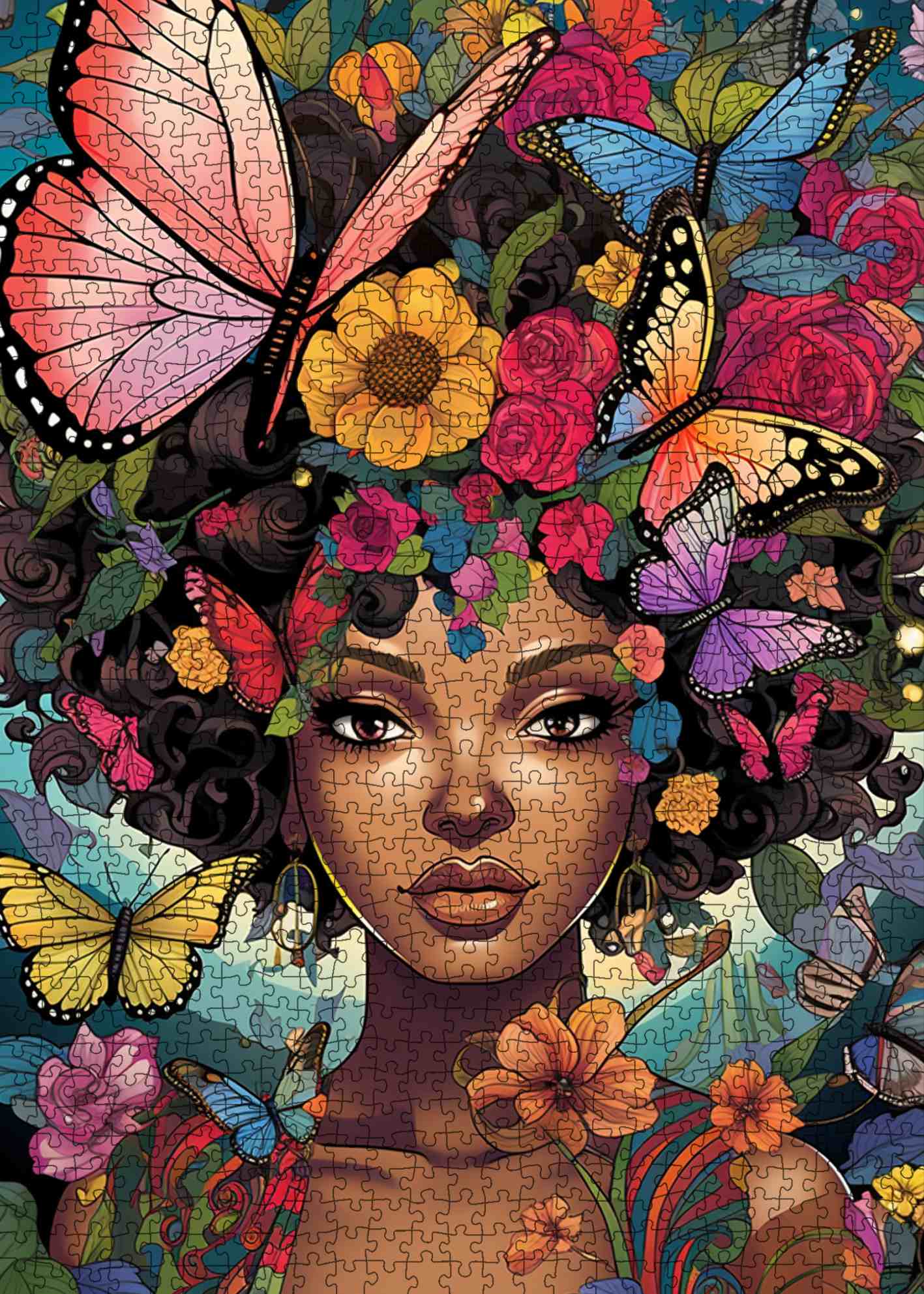 tucocoo-jigsaw-butterfly-bloom-puzzle-1000-teile-frau image 2