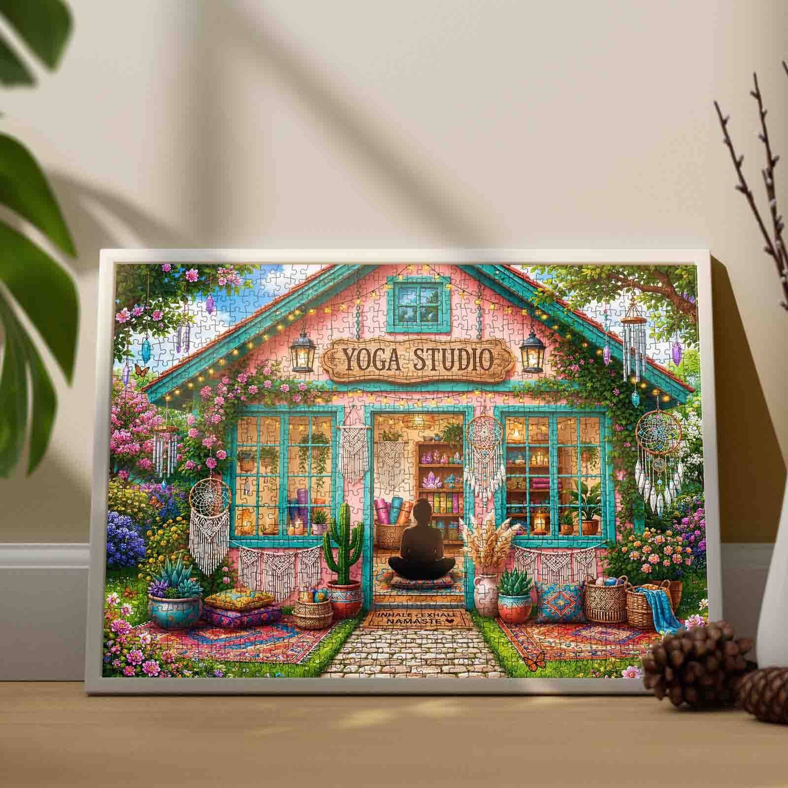 tucocoo-boho-floral-yoga-studio-retreat-puzzle-1000-teile image 3