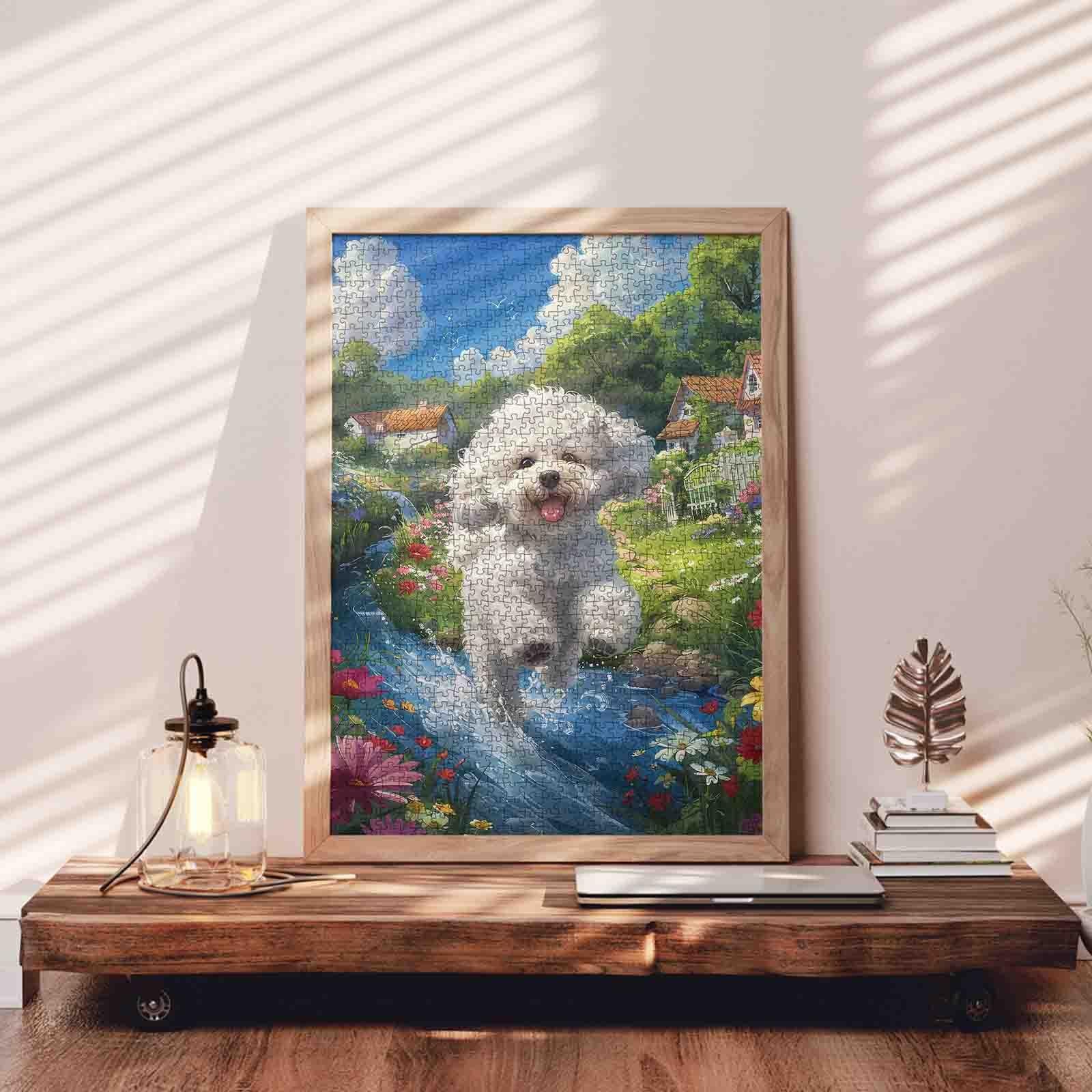 tucocoo-flower-garden-river-dog-puzzle-1000-teile-hund image 3