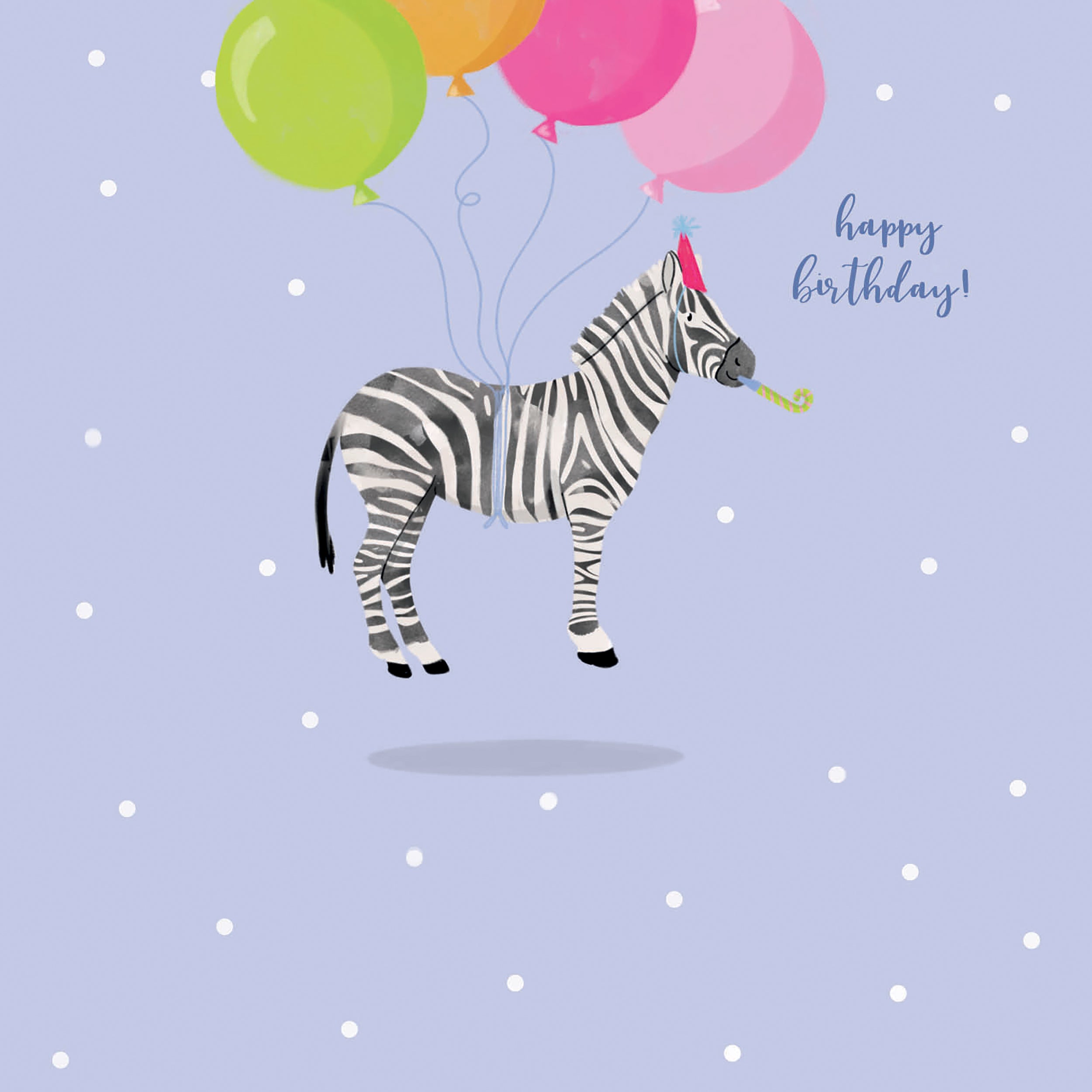 otter-house-party-animals-zebra-geburtstagskarte-partyhut image 1