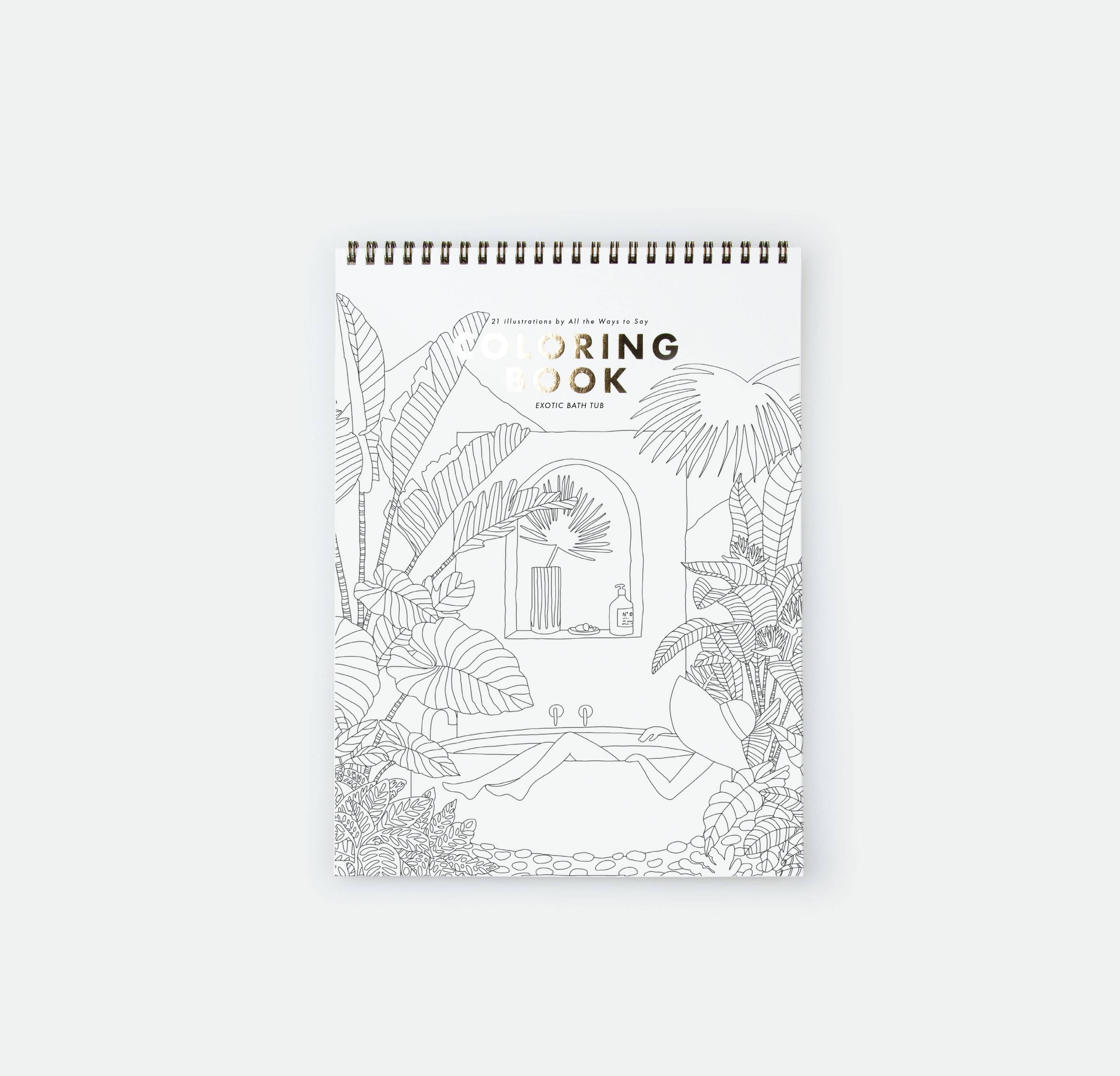 all-the-ways-to-say-coloring-books-exotic-bathtub-malbuch-a4 image 1