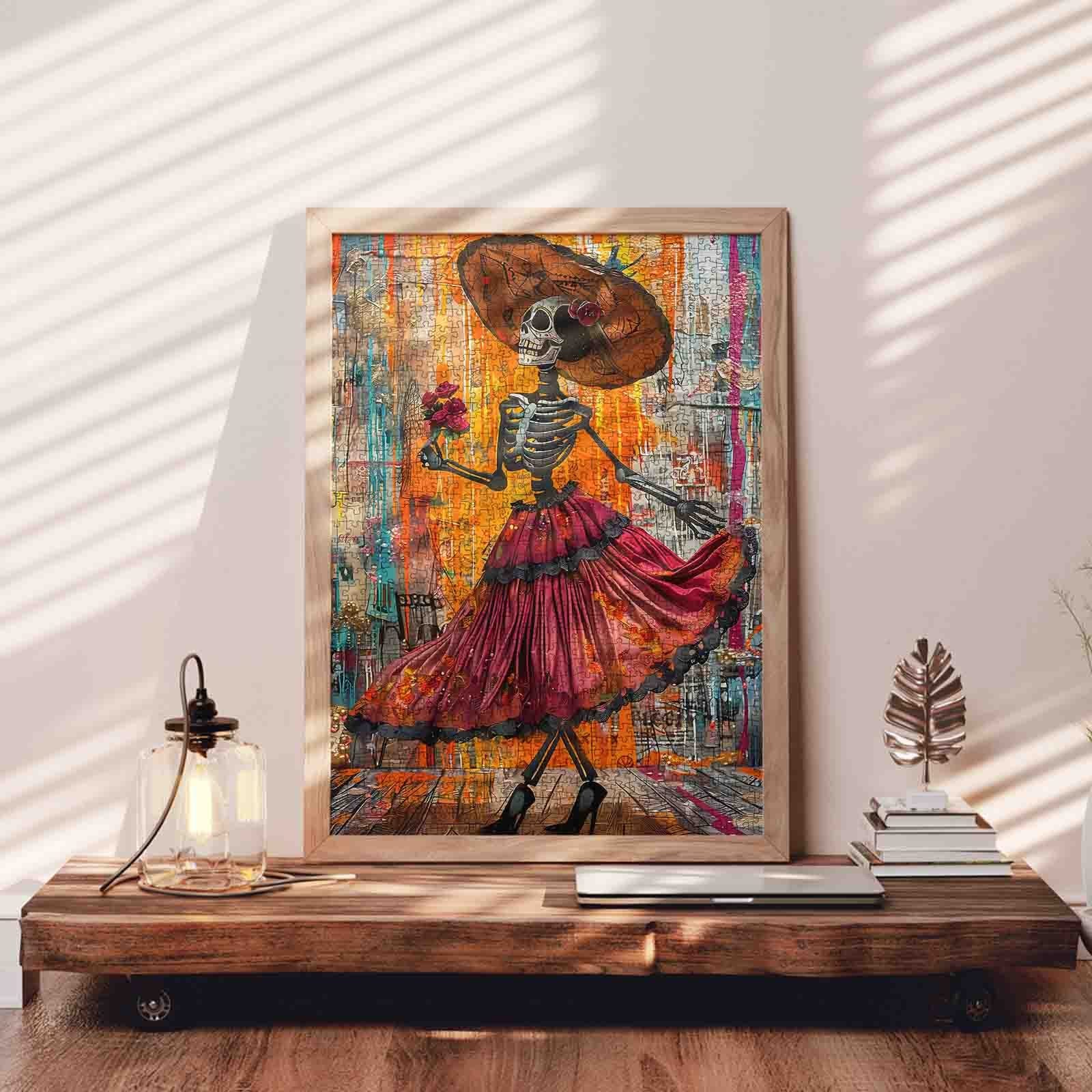 tucocoo-jigsaw-puzzles-dancing-skeleton-lady-puzzle-1000-teile image 3
