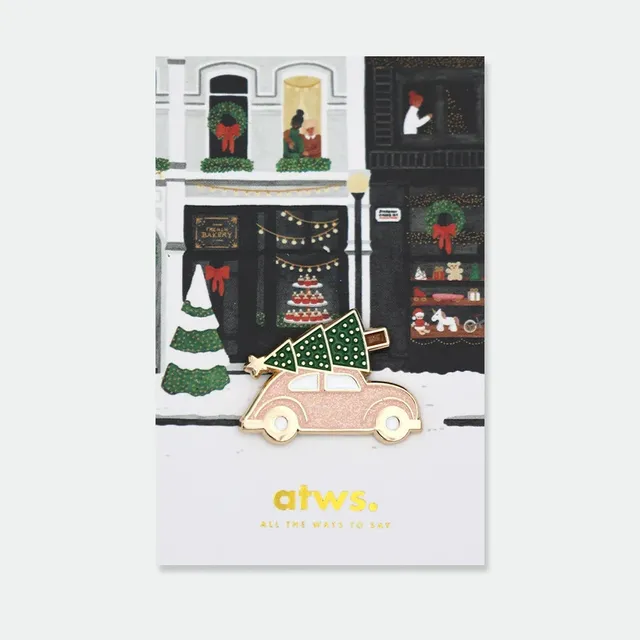 all-the-ways-to-say-xmas-car-pin-weihnachten-auto-rosa image 1