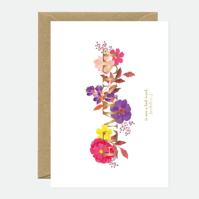 all-the-ways-to-say-feminist-gru-karte-goldfolie-blumen-a6 image 1