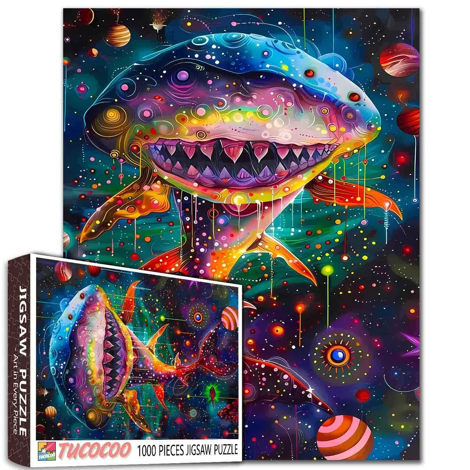tucocoo-cosmic-shark-puzzle-1000-teile-hai-weltraum image 1