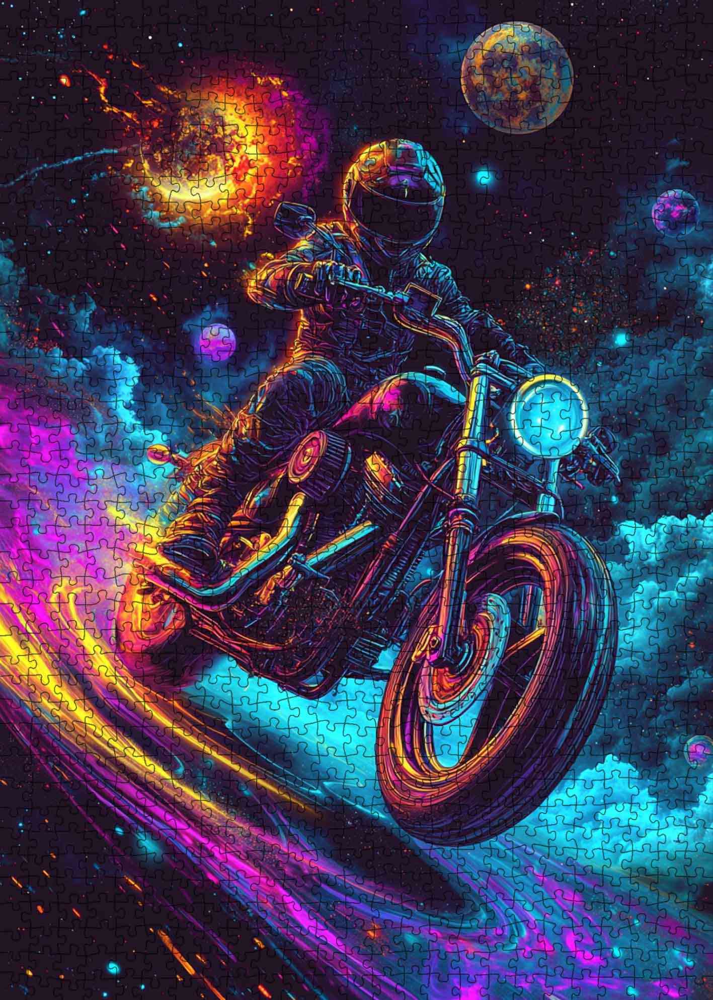 tucocoo-jigsaw-puzzles-cosmic-ride-puzzle-1000-teile-motorrad image 2