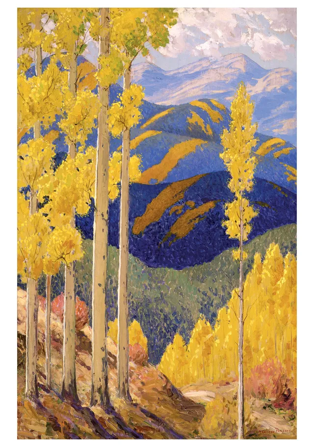 pomegranate-blank-notecards-sheldon-parsons-santa-fe-mountains-karte image 1
