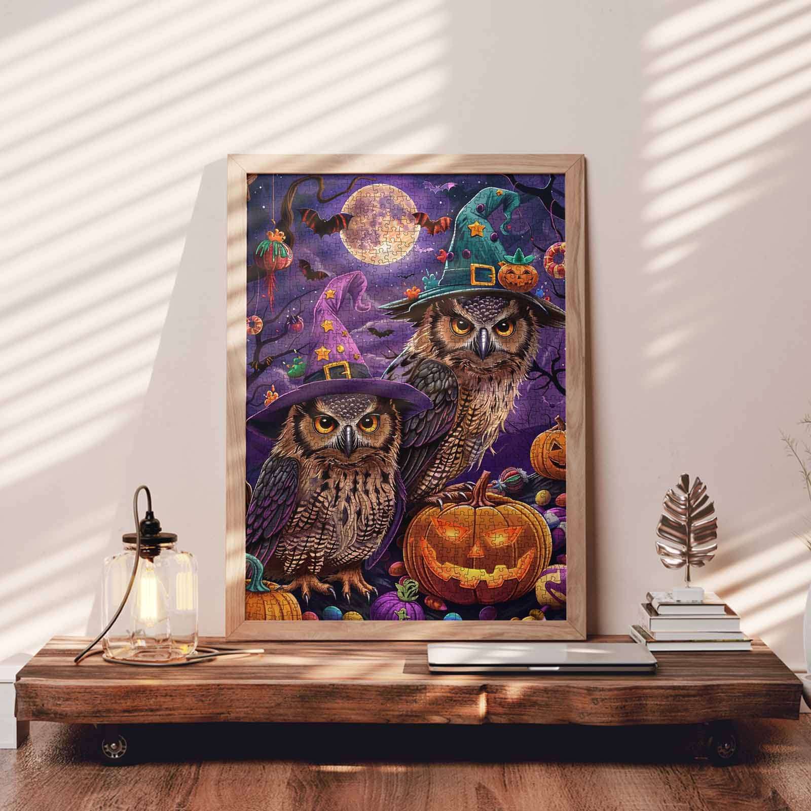 tucocoo-witch-hat-owl-puzzle-1000-teile-halloween-eule image 3