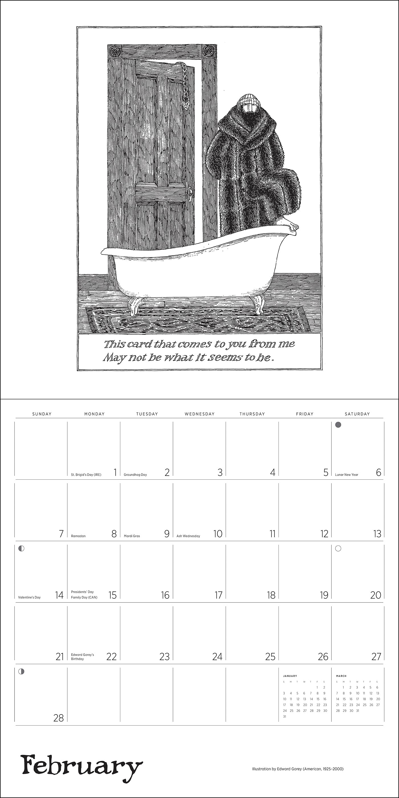 pomegranate-edward-gorey-2027-wandkalender-humor-kunst image 3