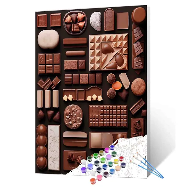 tucocoo-chocolates-galore-malen-nach-zahlen-ohne-rahmen-schoko image 1