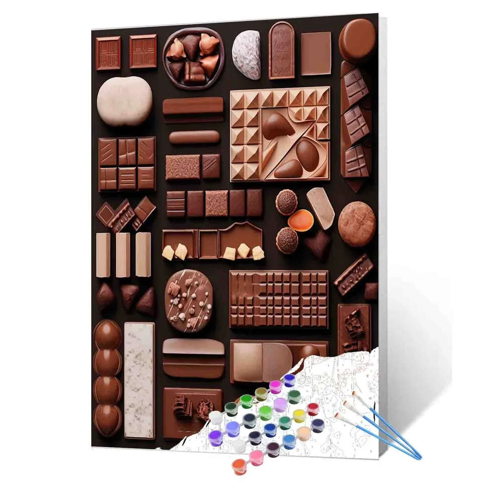 tucocoo-chocolates-galore-malen-nach-zahlen-ohne-rahmen-schoko image 1