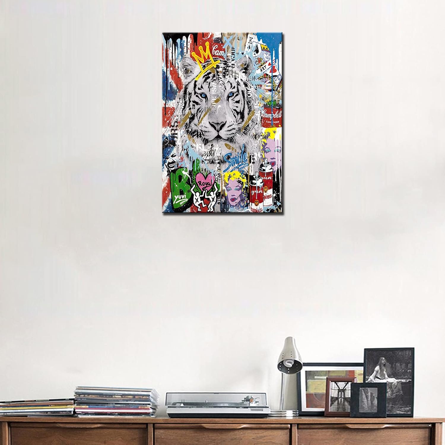 tucocoo-canvas-wall-art-leinwandbild-wei-er-tiger-krone-30x40 image 2
