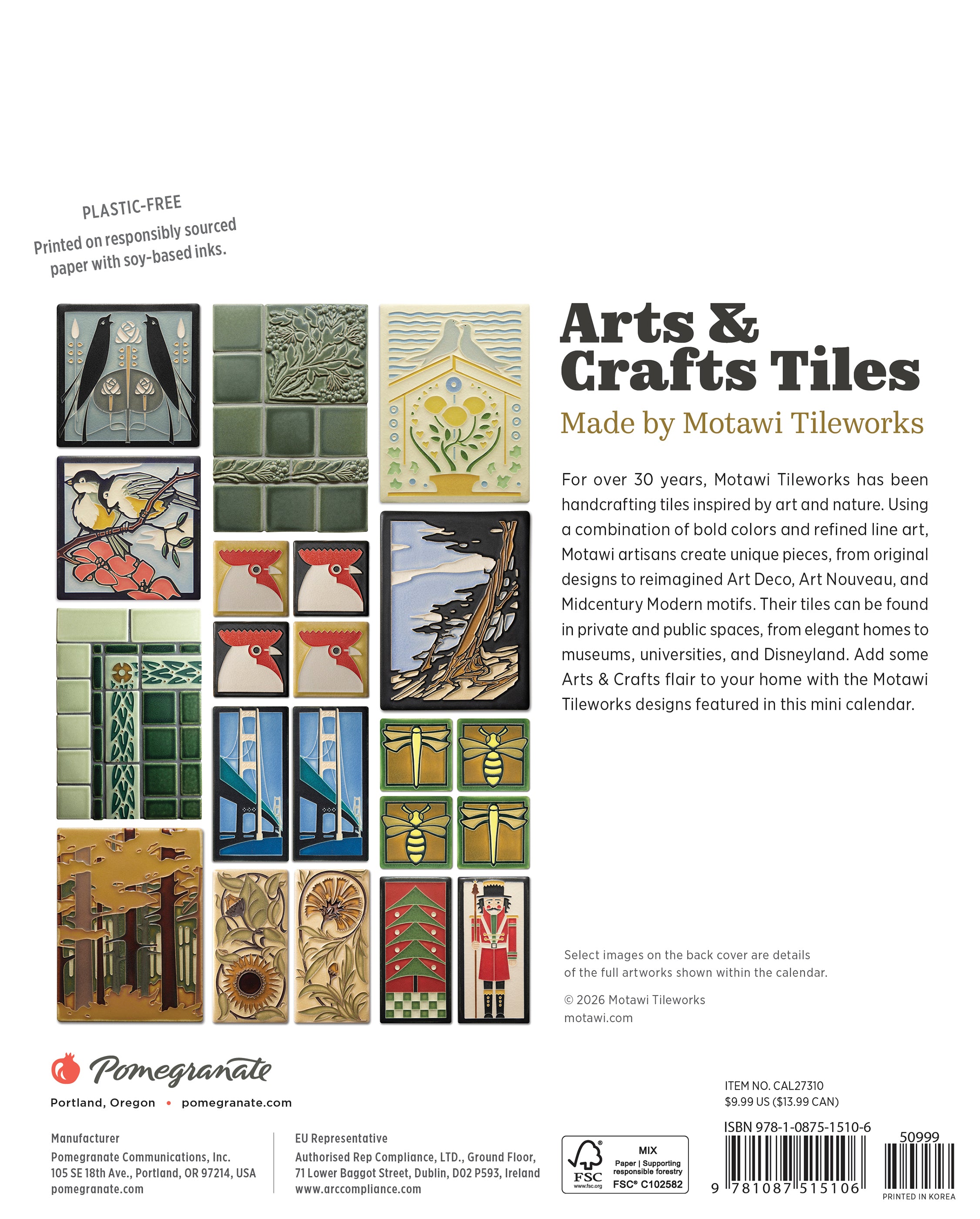 pomegranate-arts-crafts-tiles-motawi-2027-mini-wandkalender image 8