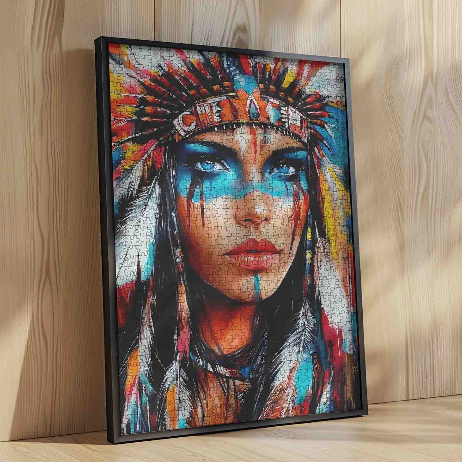 tucocoo-jigsaw-puzzles-native-warrior-beauty-puzzle-1000-teile image 4