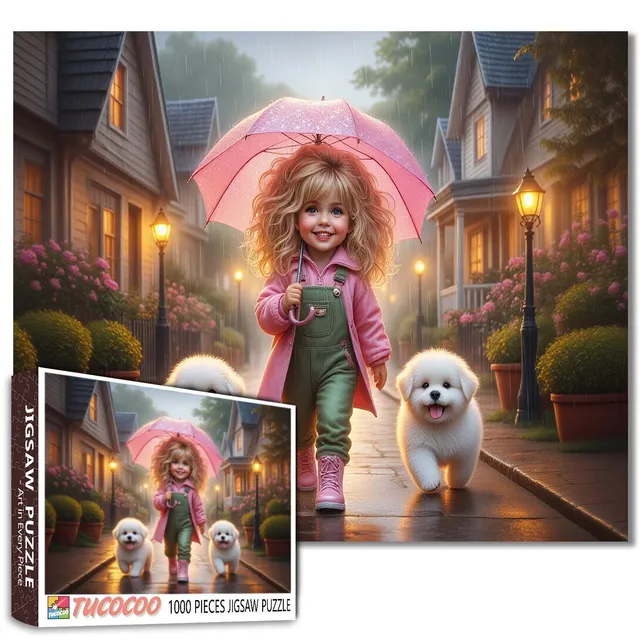 tucocoo-jigsaw-puzzles-rainy-evening-walk-puzzle-1000-teile-m-dchen image 1