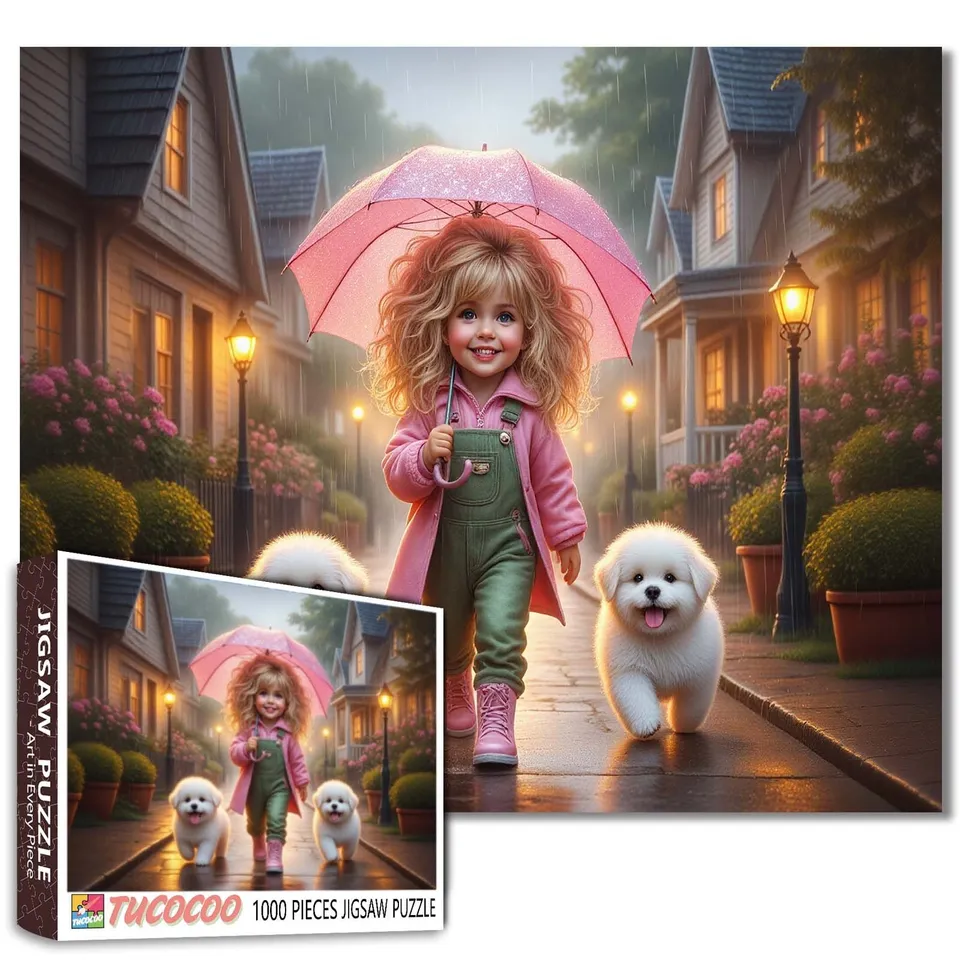 tucocoo-jigsaw-puzzles-rainy-evening-walk-puzzle-1000-teile-m-dchen image 1