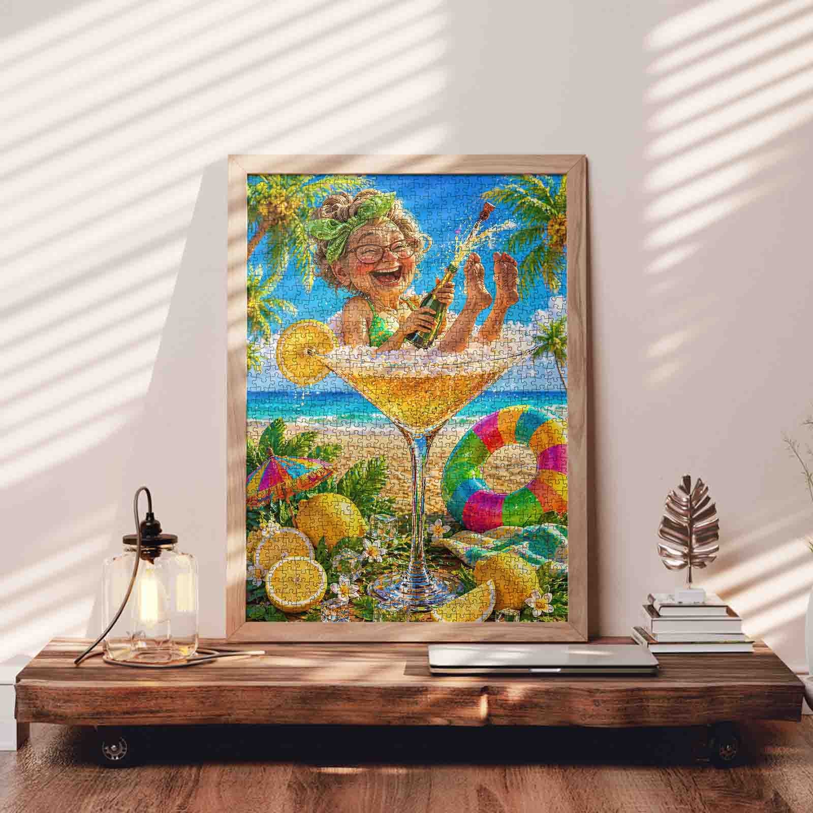 tucocoo-champagne-grandma-beach-puzzle-1000-teile-lustig image 3