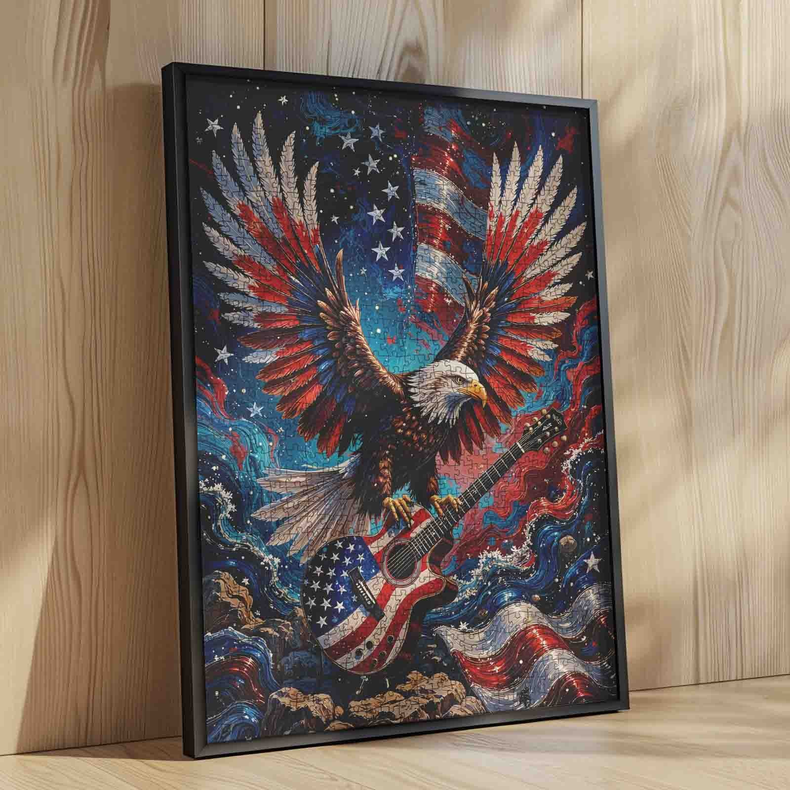 tucocoo-jigsaw-patriotic-eagle-rock-guitar-puzzle-1000-teile-adler image 4