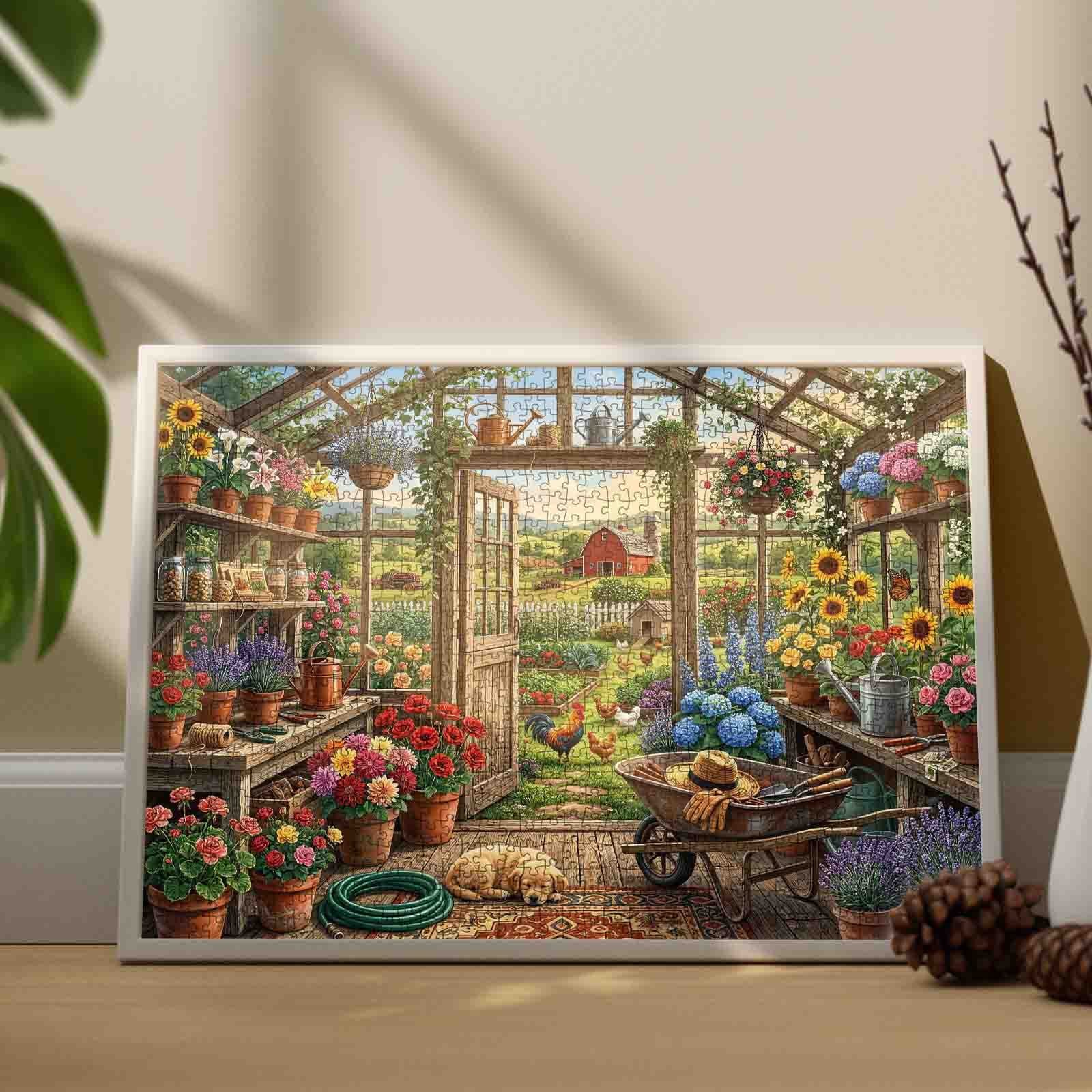 tucocoo-blooming-farmhouse-greenhouse-puzzle-1000-teile-garten image 3