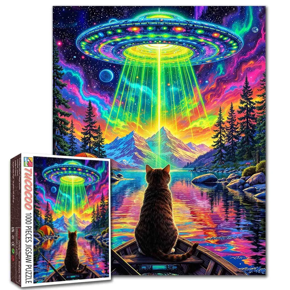 tucocoo-alien-light-mountain-lake-puzzle-1000-teile-nacht image 1
